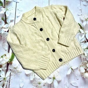 Kids fisherman style cardigan w Irish/scottish/granny/cottage vibe